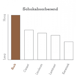 Absorberen schokken kurkvloer